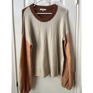 Madewell Colorblock Payton Sweater Coziest Yarn Merino Wool Alpaca Blend Size M